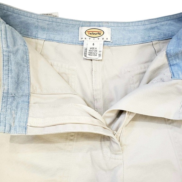 Talbots Petites Relaxed Chino Shorts Sz. 6 P Ivory - Picture 6 of 12